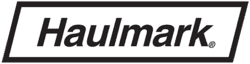 Haulmark logo with 'Haulmark' written in black italic text inside a white box outlined in black